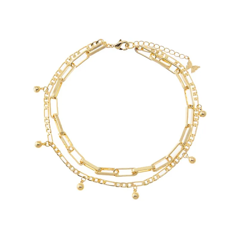 Mixed Multi Strand Anklet sold by Adina Eden's