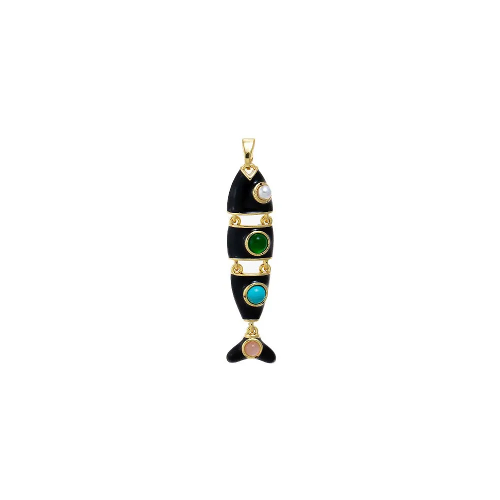 Colored Enamel Evil Eye Fish Charm sold by Adina Eden's product image thumbnail 5