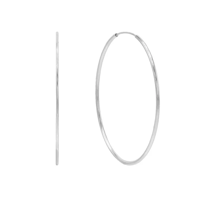 Large Endless Hoop Earring 14K sold by Adina Eden's