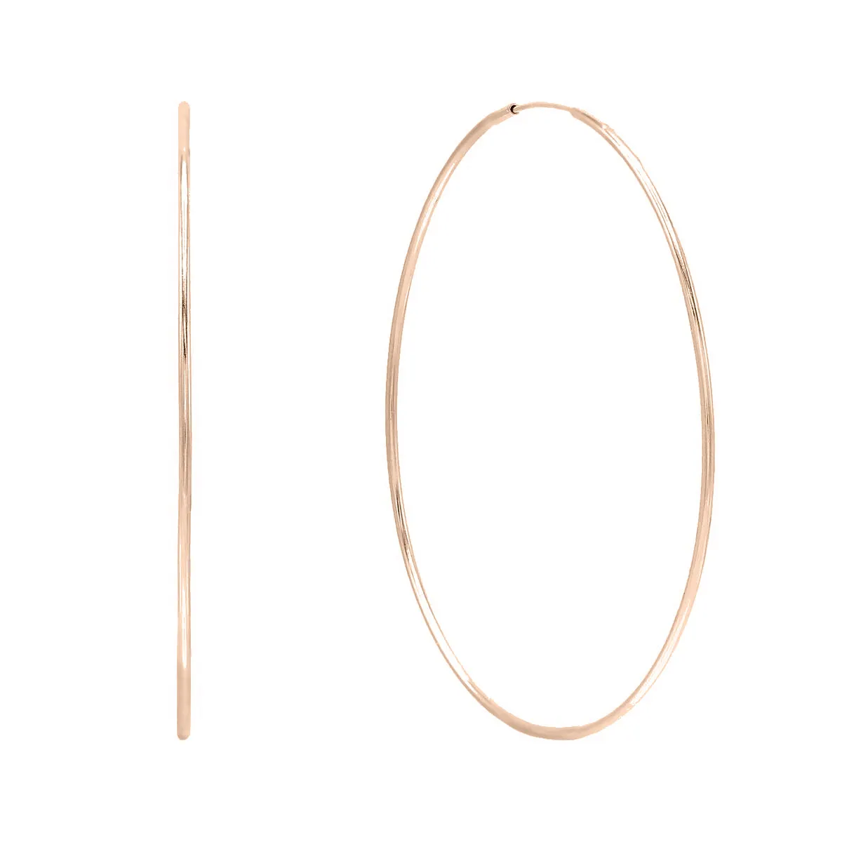 Large Endless Hoop Earring 14K sold by Adina Eden's product image thumbnail 3