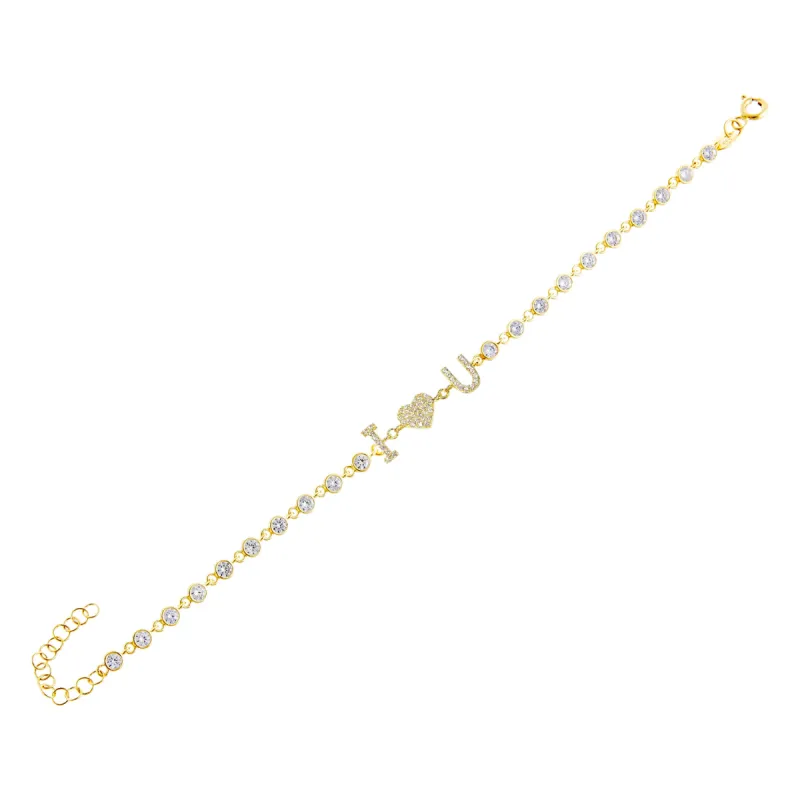 Pavé I Love You Bracelet sold by Adina Eden's