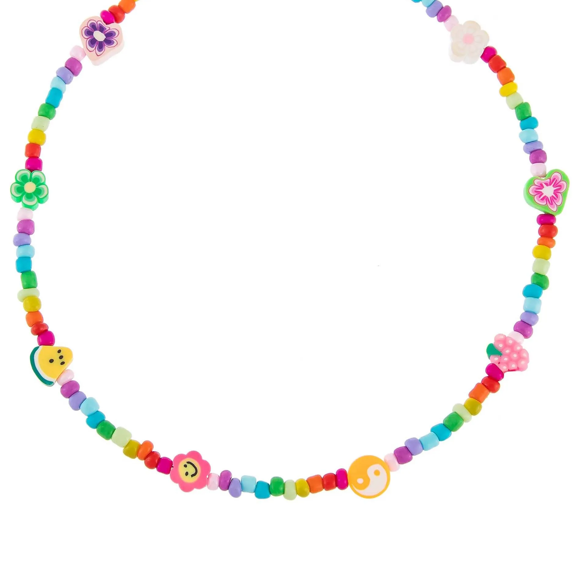 Neon Multi Charm Beaded Necklace sold by Adina Eden's