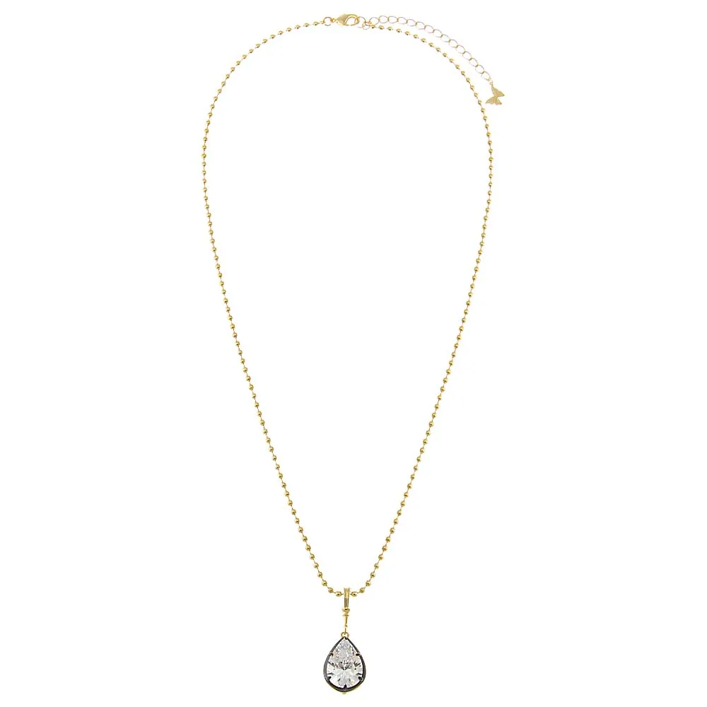 CZ Pear Encased Statement Necklace Charm sold by Adina Eden's product image thumbnail 3