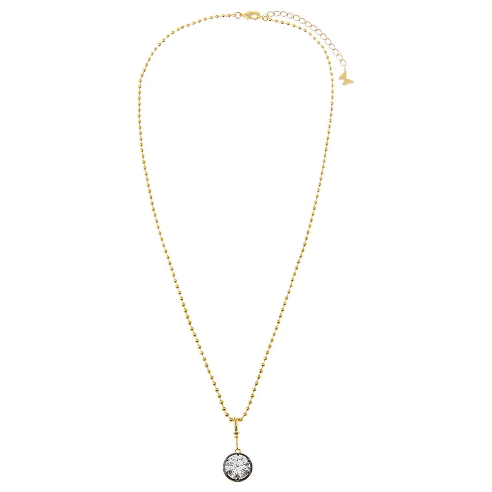 CZ Rounded Encased Statement Necklace Charm sold by Adina Eden's product image thumbnail 3