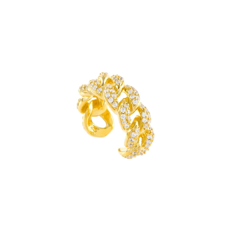 Pavé Twisted Ear Cuff sold by Adina Eden's