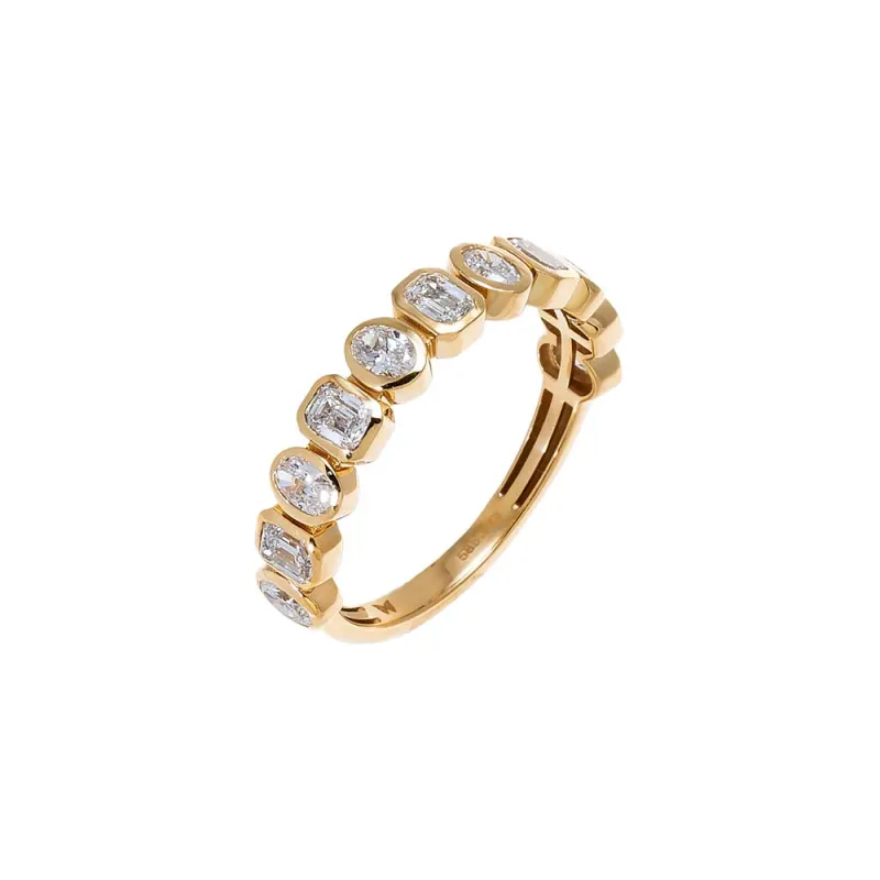 Lab Grown Diamond Mixed Cut Band Ring 14K sold by Adina Eden's