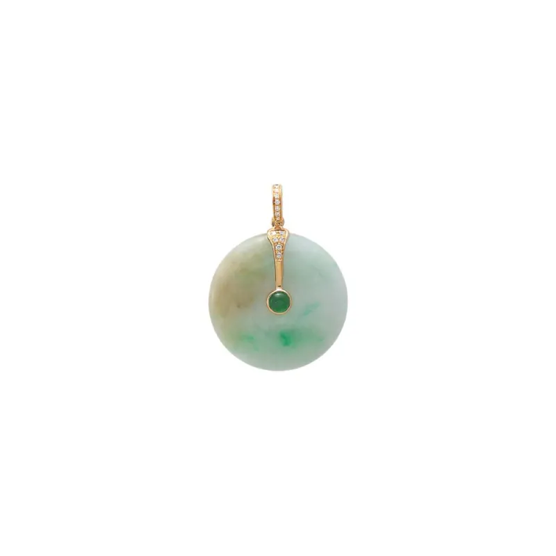 Imperial Jade Orb Pendant 18K made by Adina Eden's