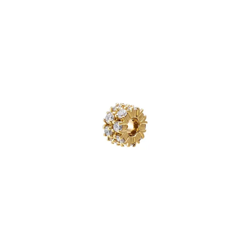 Lab Grown Diamond Rounded Rondelle Charm 14K made by Adina Eden's