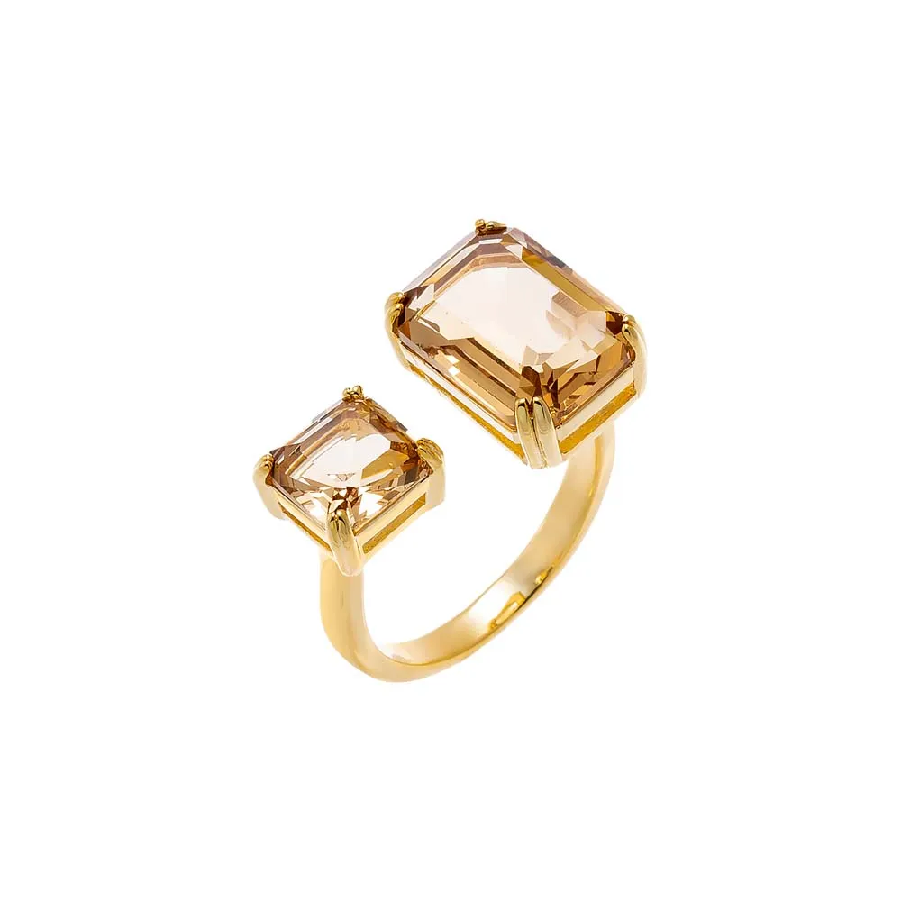 Champagne Duo Statement Ring sold by Adina Eden's