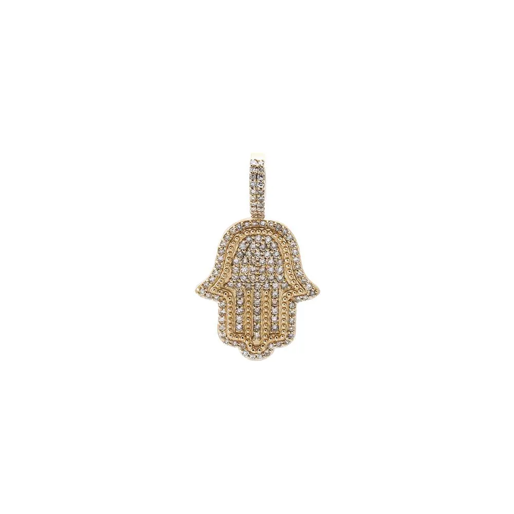Diamond Pave Large Hamsa Charm 14K sold by Adina Eden's