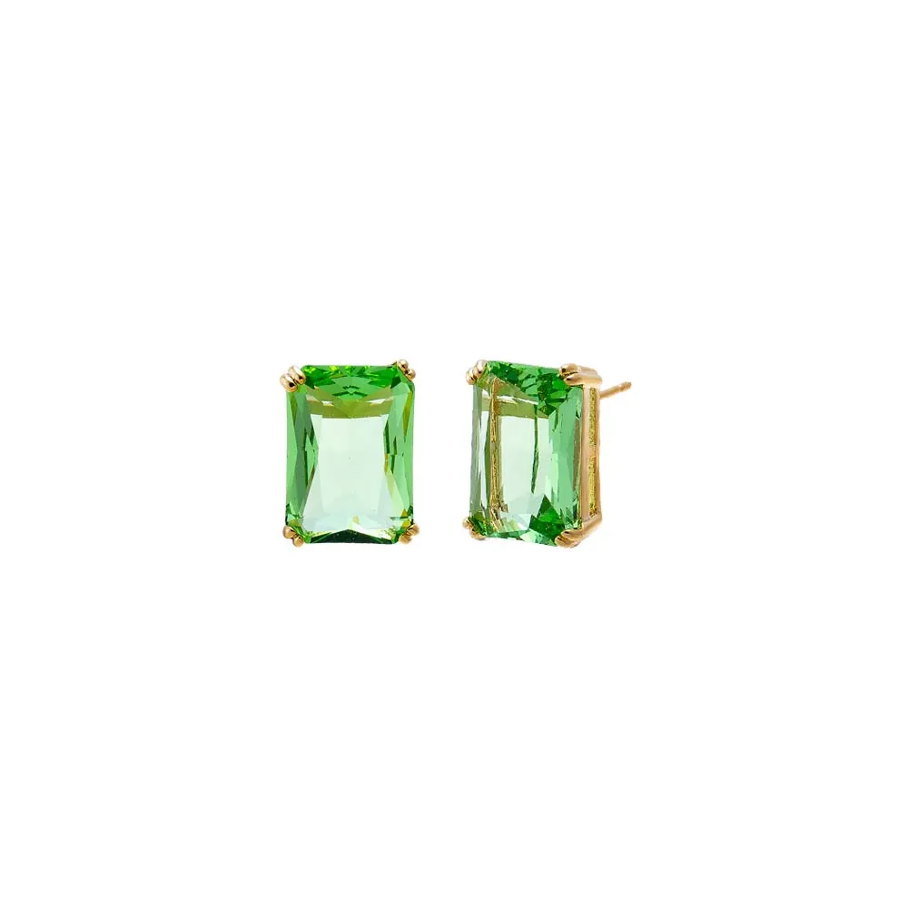CZ Rectangle Stud Earring sold by Adina Eden's product image thumbnail 2
