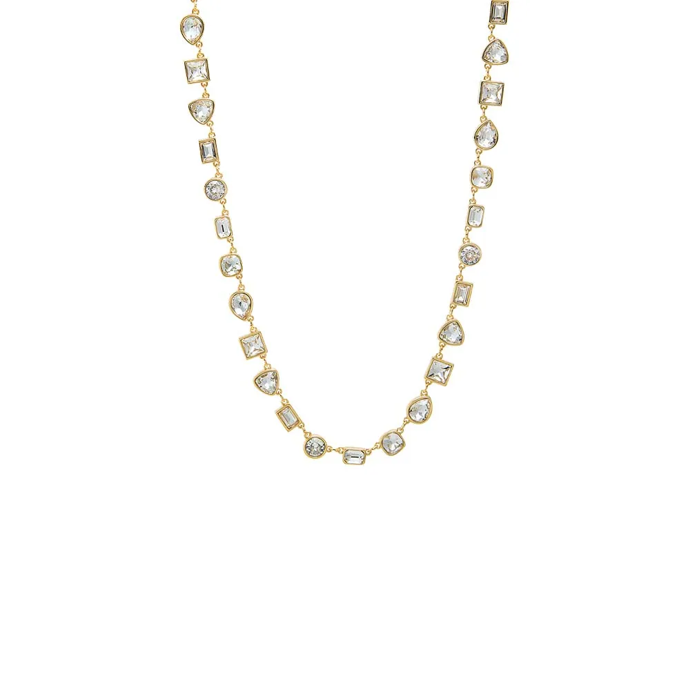 CZ Multi Shape Link Tennis Necklace sold by Adina Eden's