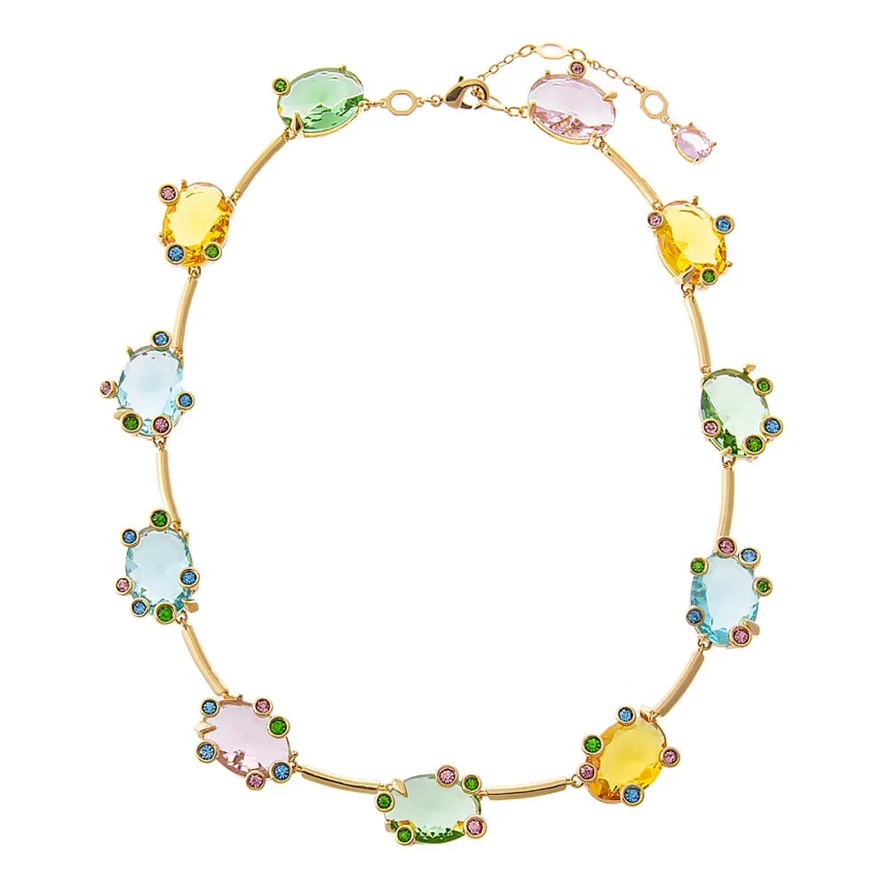 Multi Color Oval Wire Tennis Necklace sold by Adina Eden's product image thumbnail 2