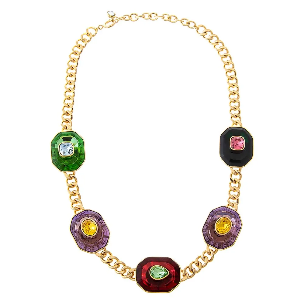 Fancy Colored Octagon Cuban Link Necklace sold by Adina Eden's product image thumbnail 2