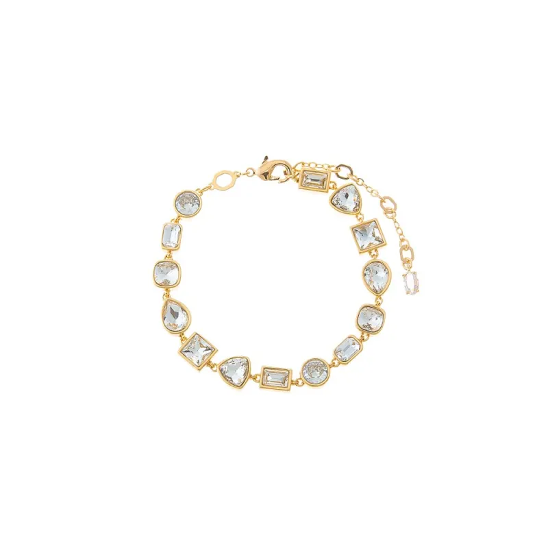 CZ Multi Shape Bezel Tennis Bracelet made by Adina Eden's