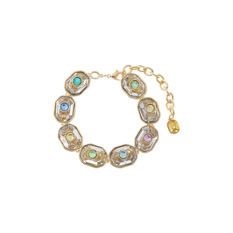 Colored Fancy Emerald Bezel Tennis Bracelet made by Adina Eden's