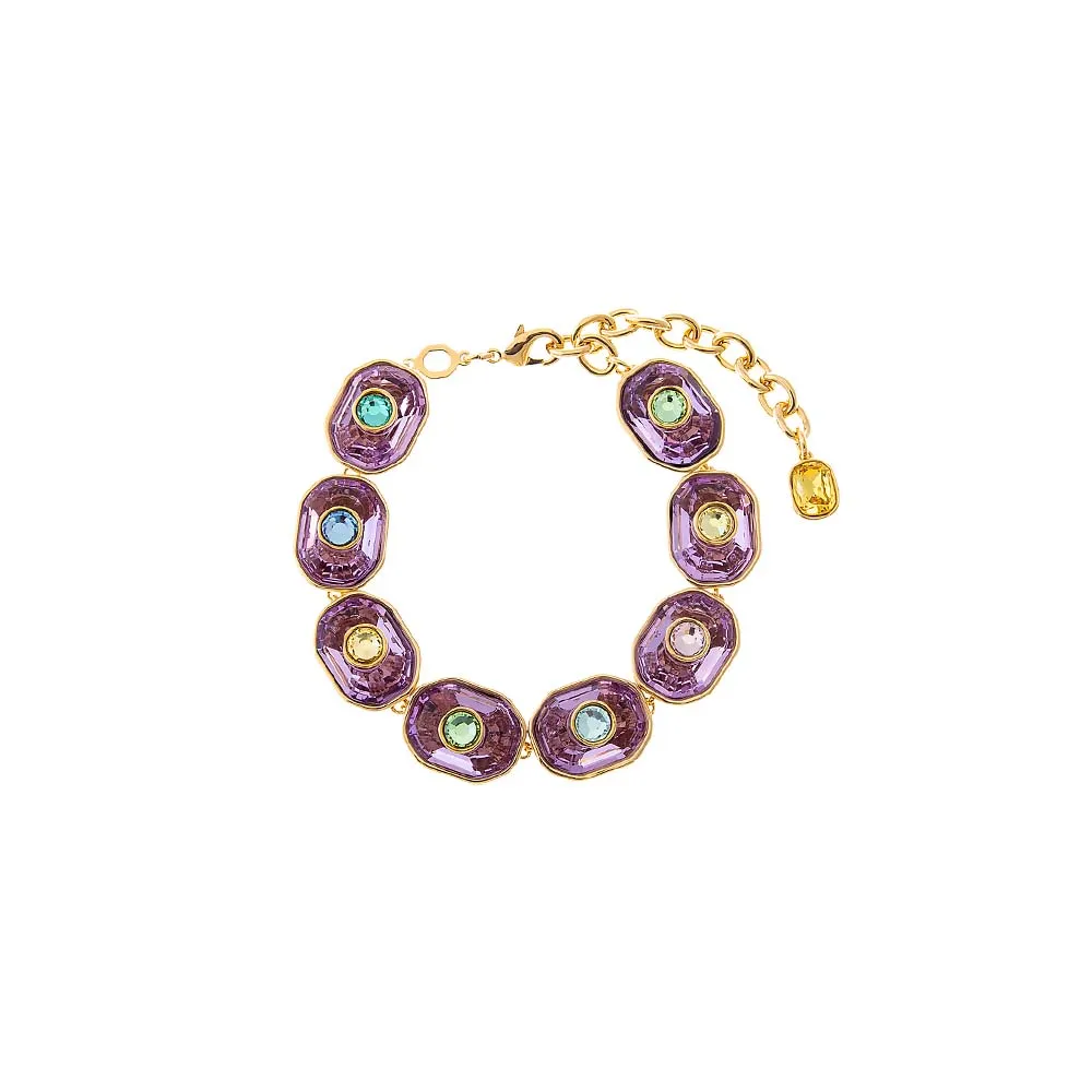 Colored Fancy Emerald Bezel Tennis Bracelet sold by Adina Eden's product image thumbnail 2
