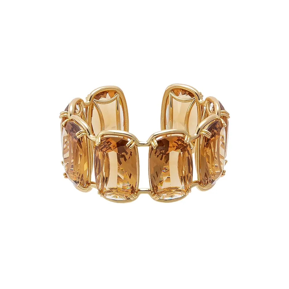 Yellow Topaz Large Emerald Cut Bangle sold by Adina Eden's