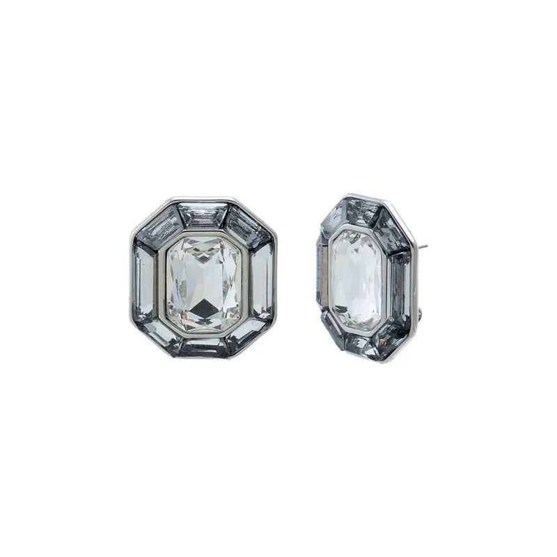 Fancy Grey Octagon Stud Earring made by Adina Eden's