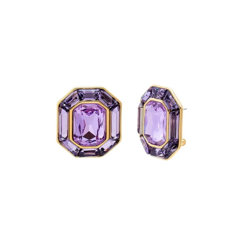 Fancy Purple Amethyst Octagon Stud Earring made by Adina Eden's