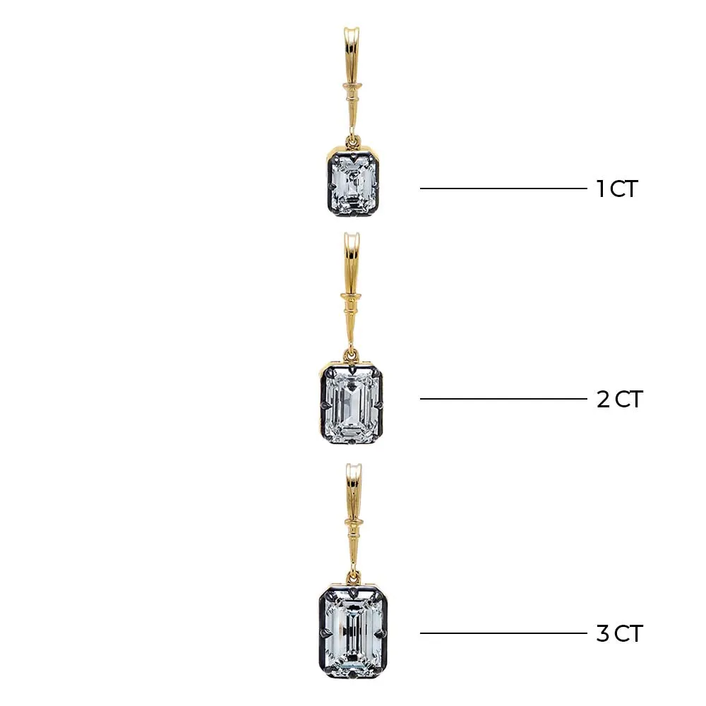 Lab Grown Diamond Emerald Encased Statement Charm 14K sold by Adina Eden's product image thumbnail 3