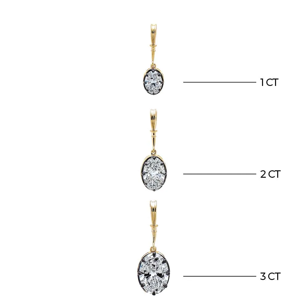 Lab Grown Diamond Oval Encased Statement Charm 14K sold by Adina Eden's product image thumbnail 3