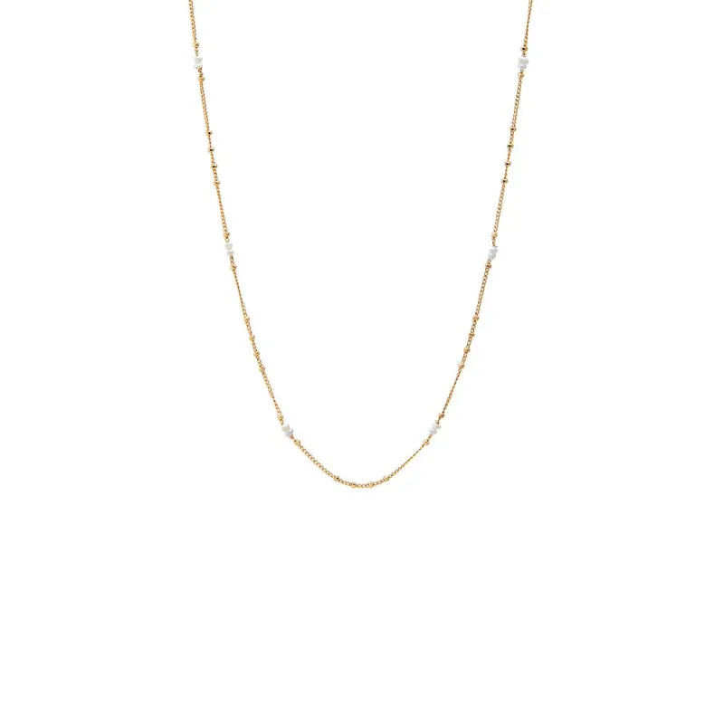 Pearl Station Chain Necklace made by Adina Eden's