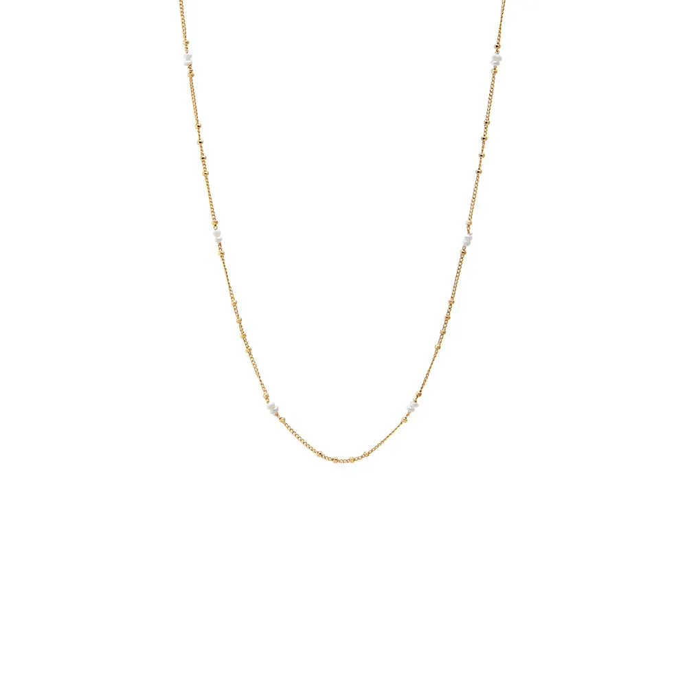 Pearl Station Chain Necklace sold by Adina Eden's