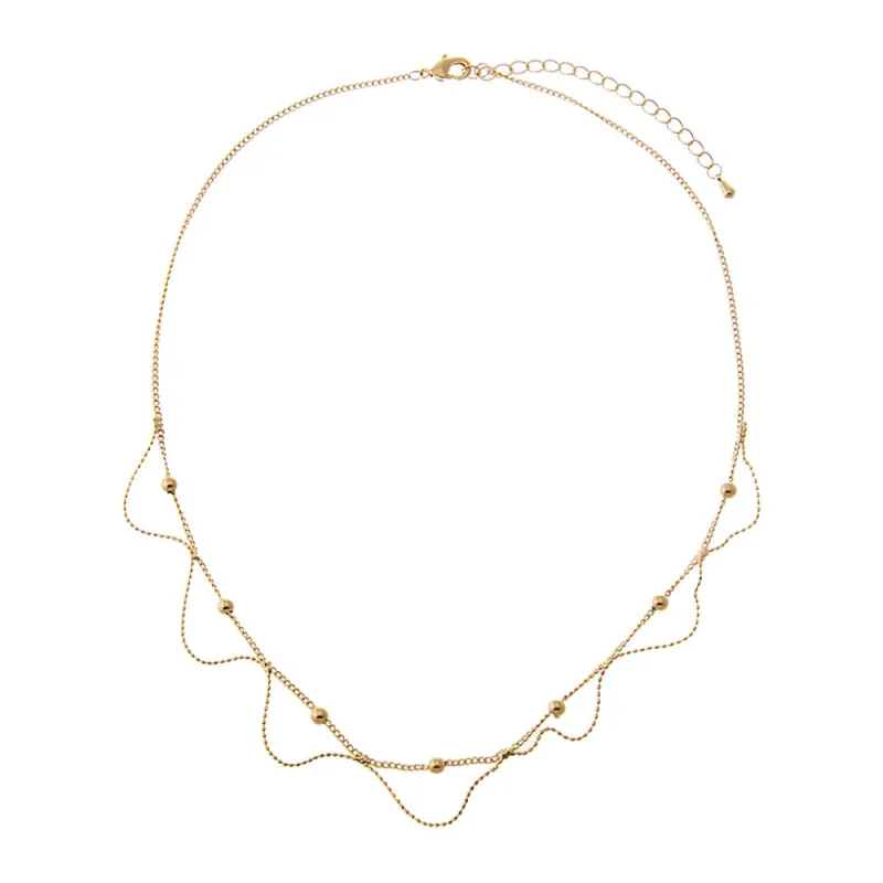 Drape Chain Beaded Chain Choker Necklace made by Adina Eden's