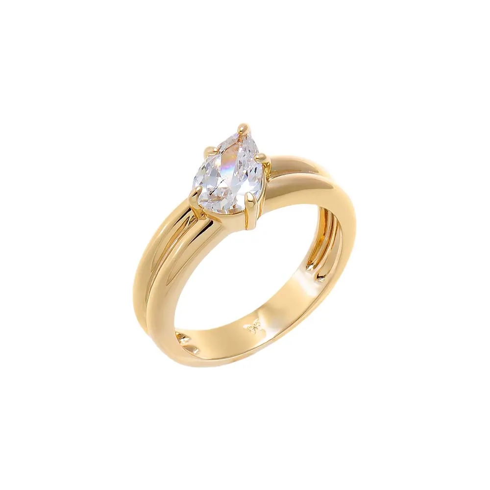 CZ Pear Double Row Eternity Ring sold by Adina Eden's product image thumbnail 2