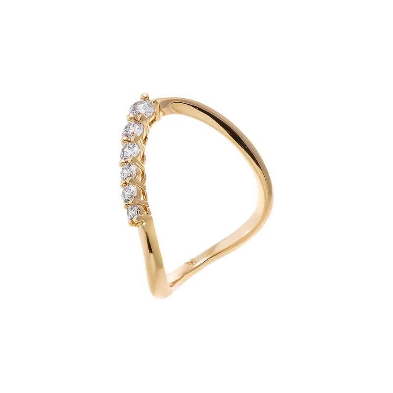 CZ Graduated Swirl Ring made by Adina Eden's