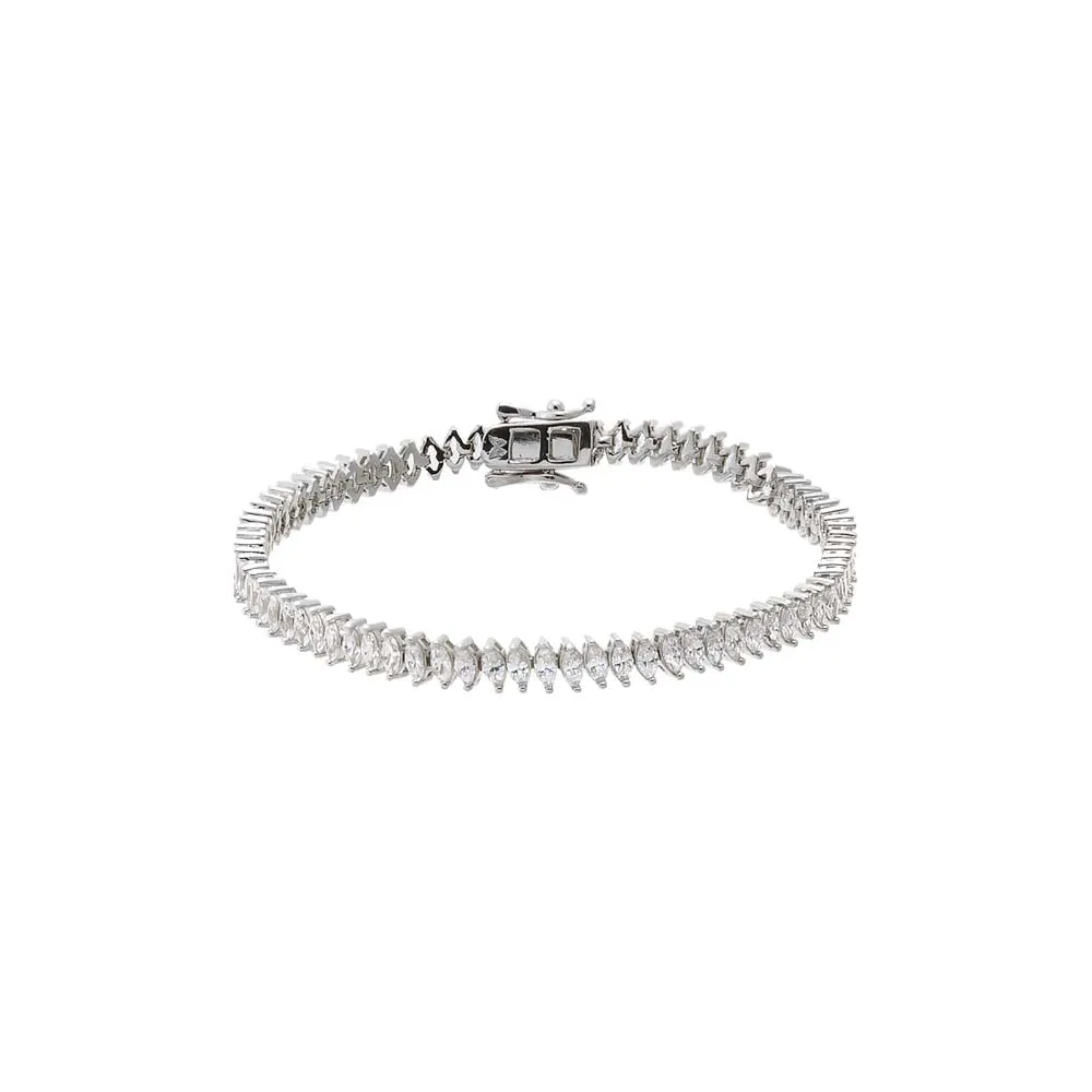 Fancy CZ Marquise Tennis Bracelet sold by Adina Eden's product image thumbnail 2