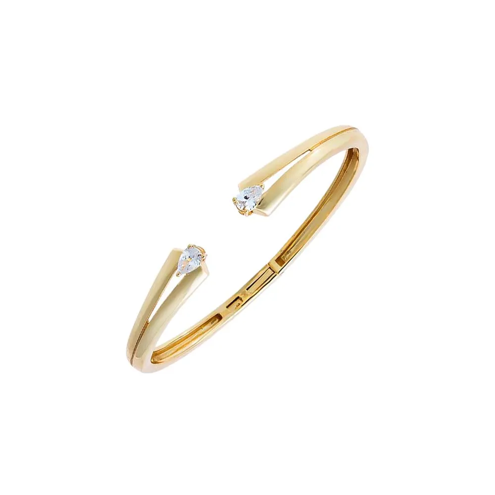CZ Tip Open Bangle Bracelet sold by Adina Eden's
