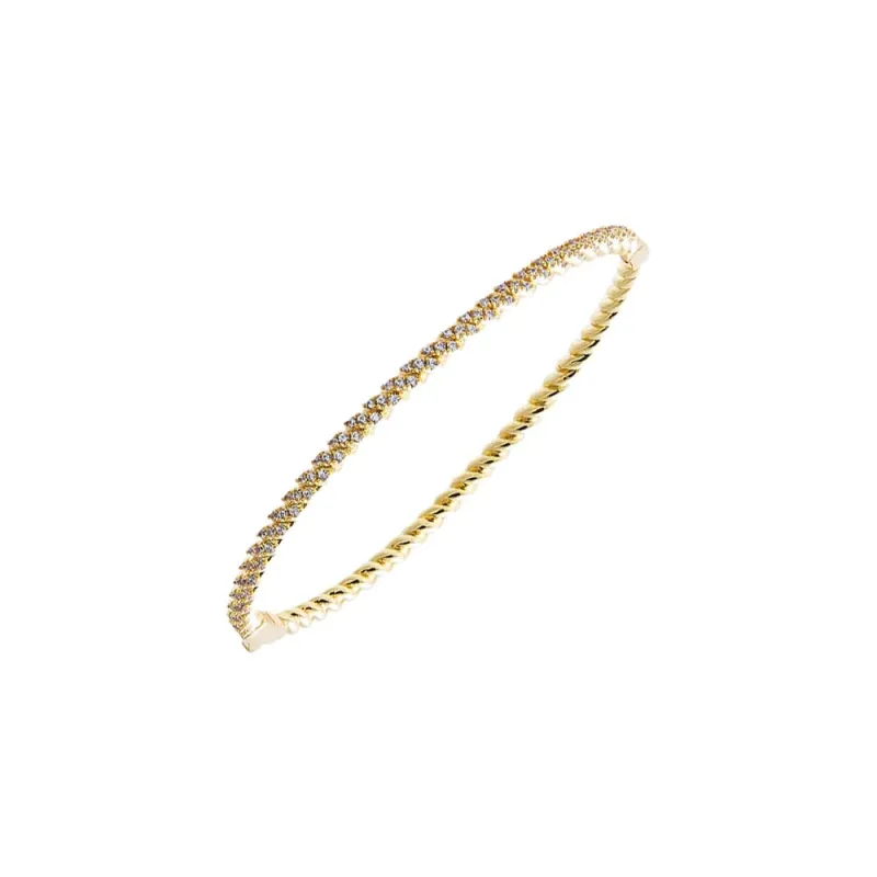 Bezel Set CZ Tennis Bangle made by Adina Eden's