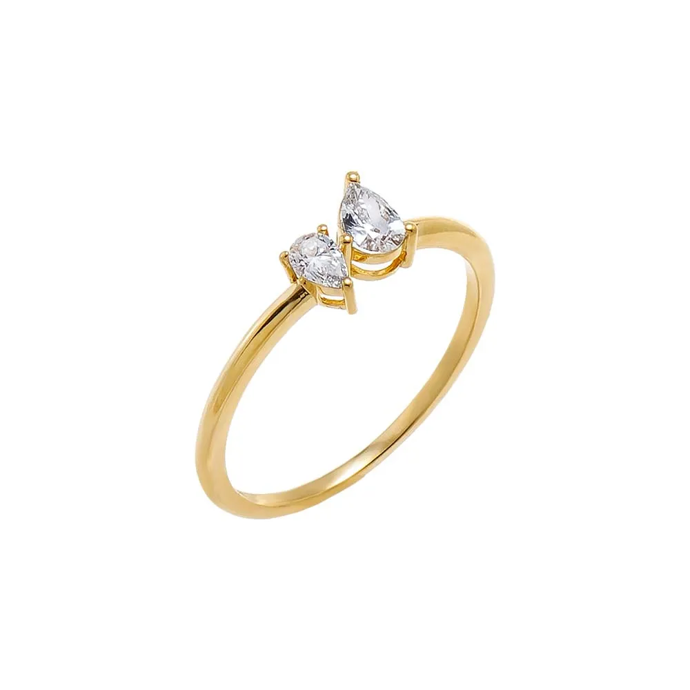 Lab Grown Diamond Double Pear Ring sold by Adina Eden's product image thumbnail 3