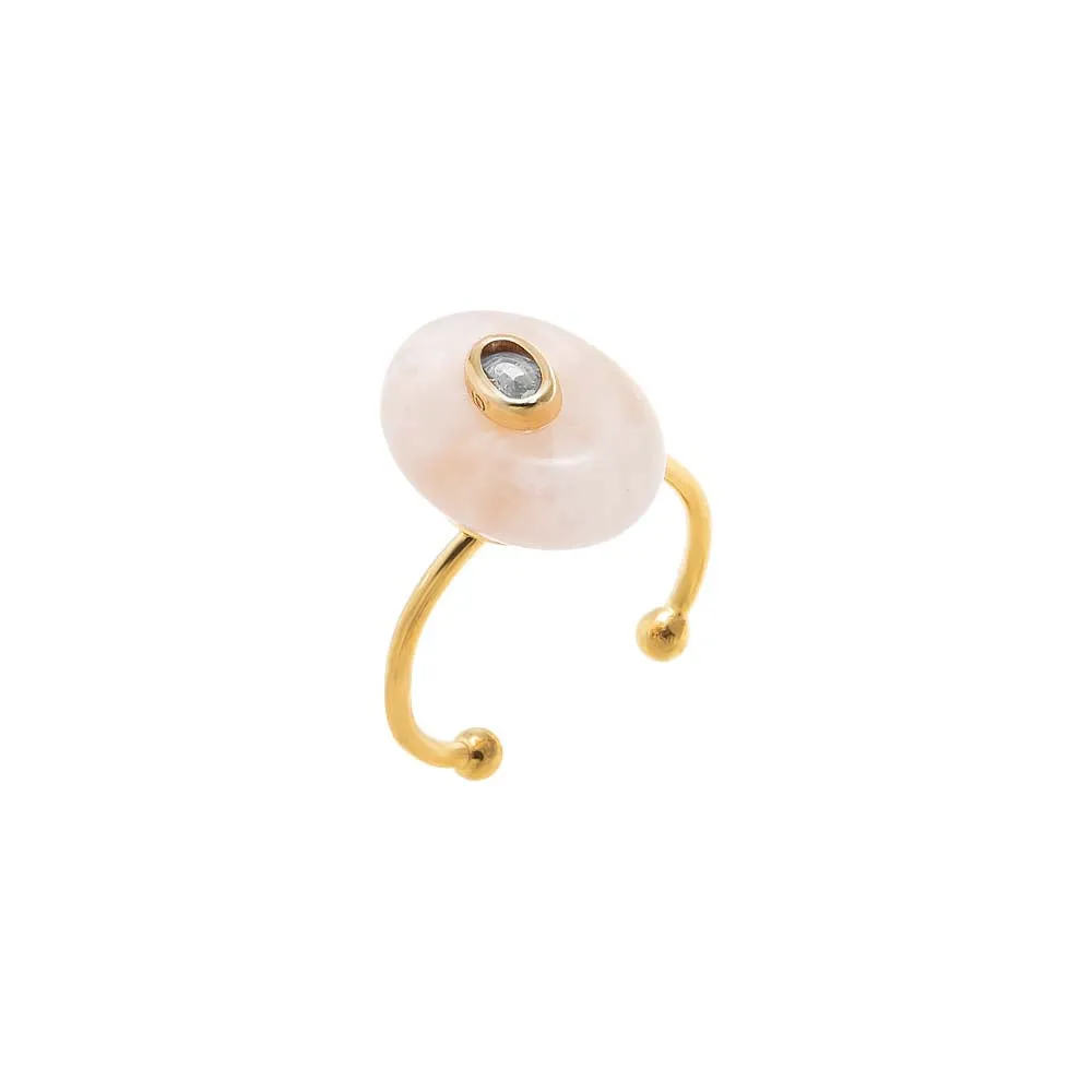 CZ Oval Bezeled Accent Bead Ring sold by Adina Eden's product image thumbnail 4
