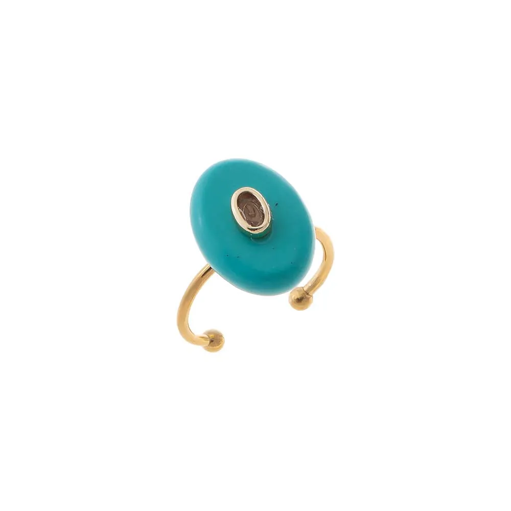 CZ Oval Bezeled Accent Bead Ring sold by Adina Eden's product image thumbnail 5