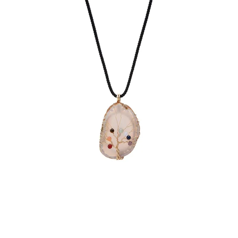 Natura Stone Tree Of Life Charm Necklace made by Adina Eden's