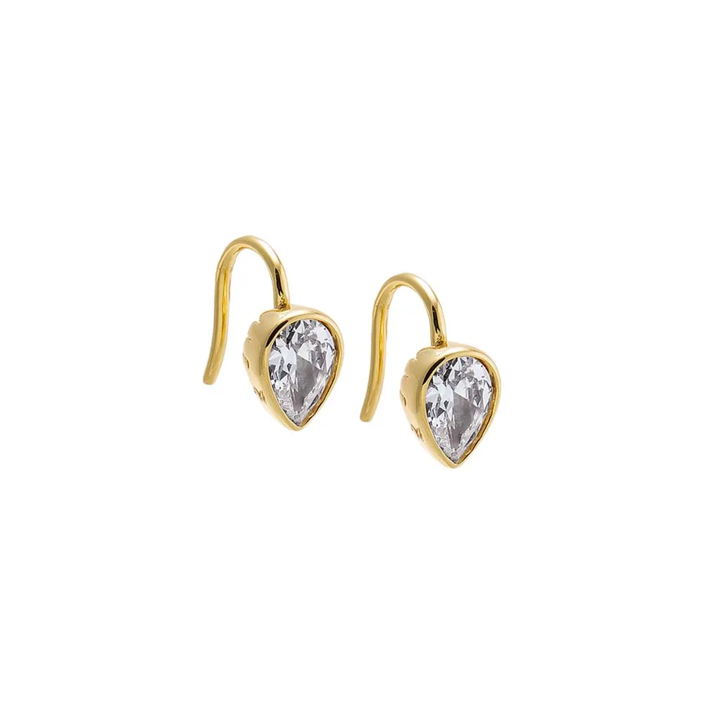 Faceted Teardrop Huggie Earring sold by Adina Eden's product image thumbnail 2