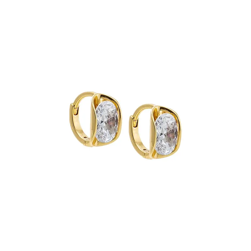 Molten Crystal Clip Style Earring made by Adina Eden's