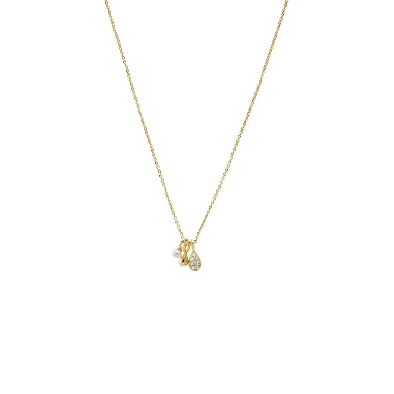 Mixed Pear Charm Dainty Necklace made by Adina Eden's