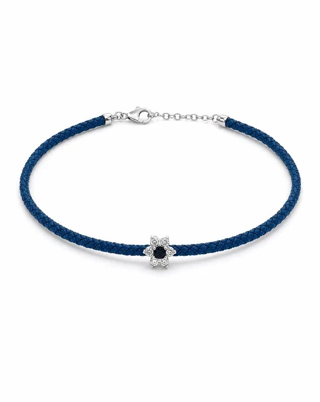 Diamond Star Of David Rope Chain Choker 14K made by Adina Eden's
