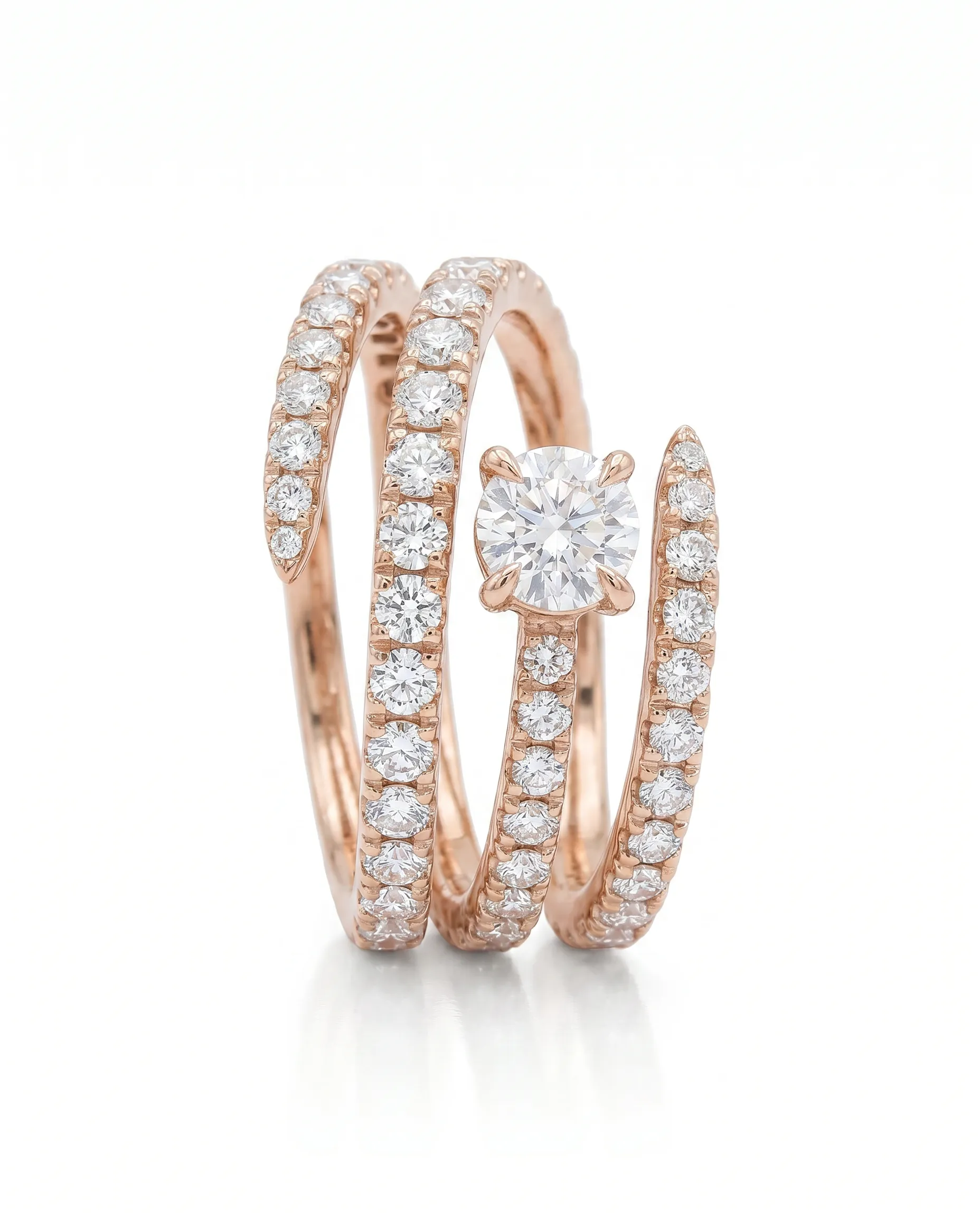 Diamond Triple Wrap Pinky Ring 14K sold by Adina Eden's product image thumbnail 3
