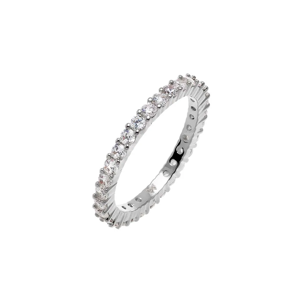 Moissanite Thin Stacker Eternity Band sold by Adina Eden's product image thumbnail 2