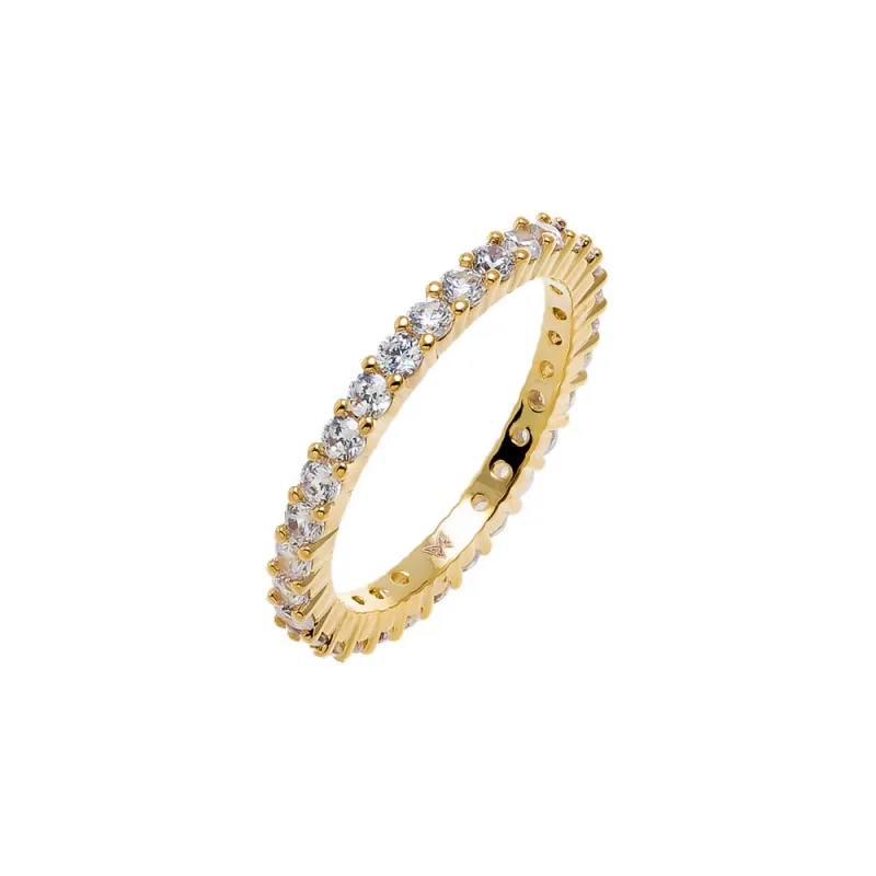 Moissanite Thin Stacker Eternity Band made by Adina Eden's