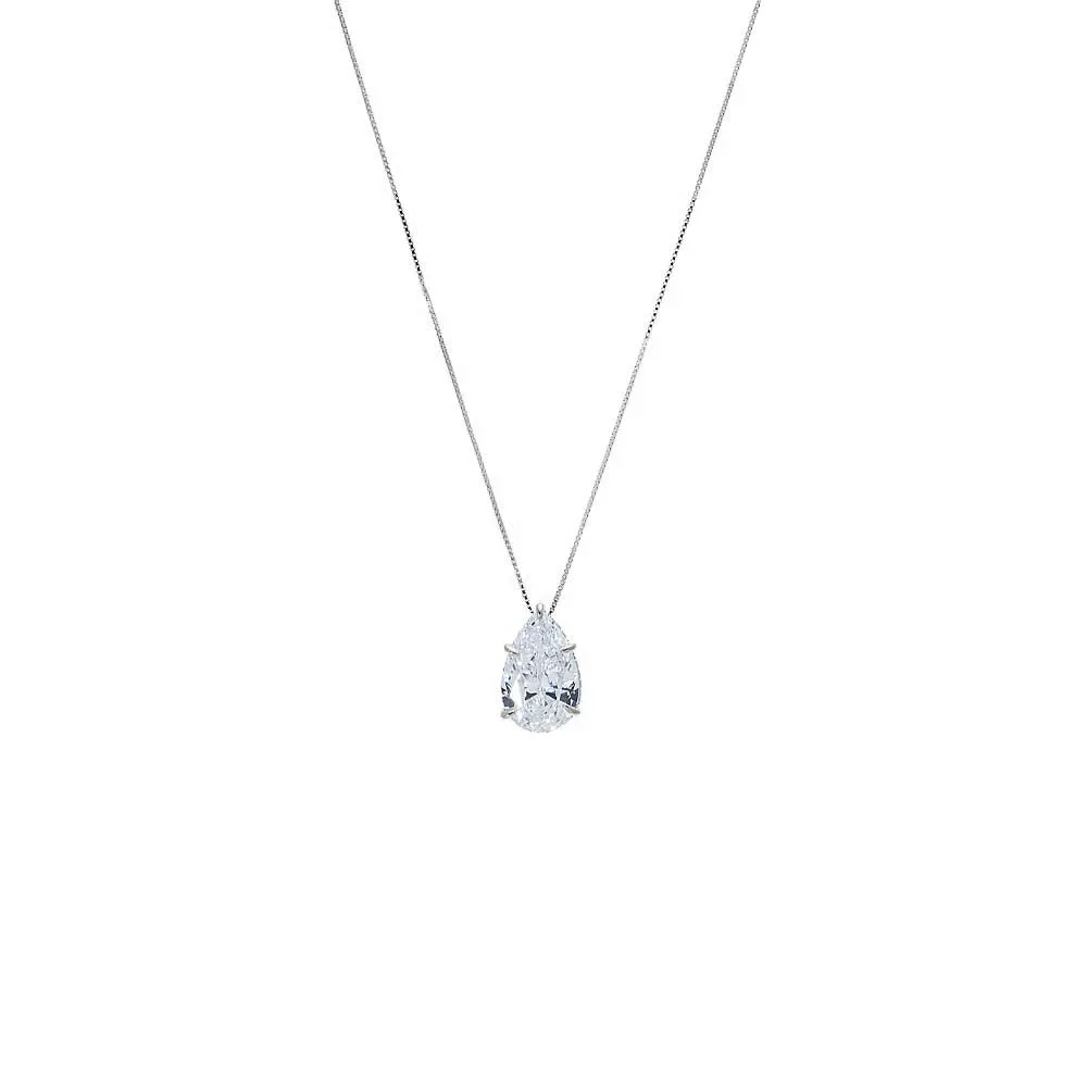Moissanite Statement Pear Pendant Necklace sold by Adina Eden's product image thumbnail 2