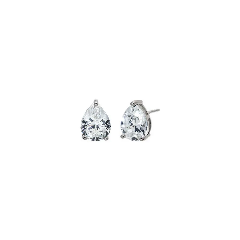Moissanite Pear Stud Earring sold by Adina Eden's product image thumbnail 2