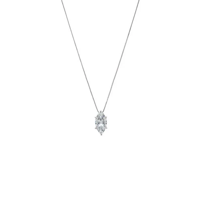 Moissanite Marquise Statment Drop Necklace made by Adina Eden's