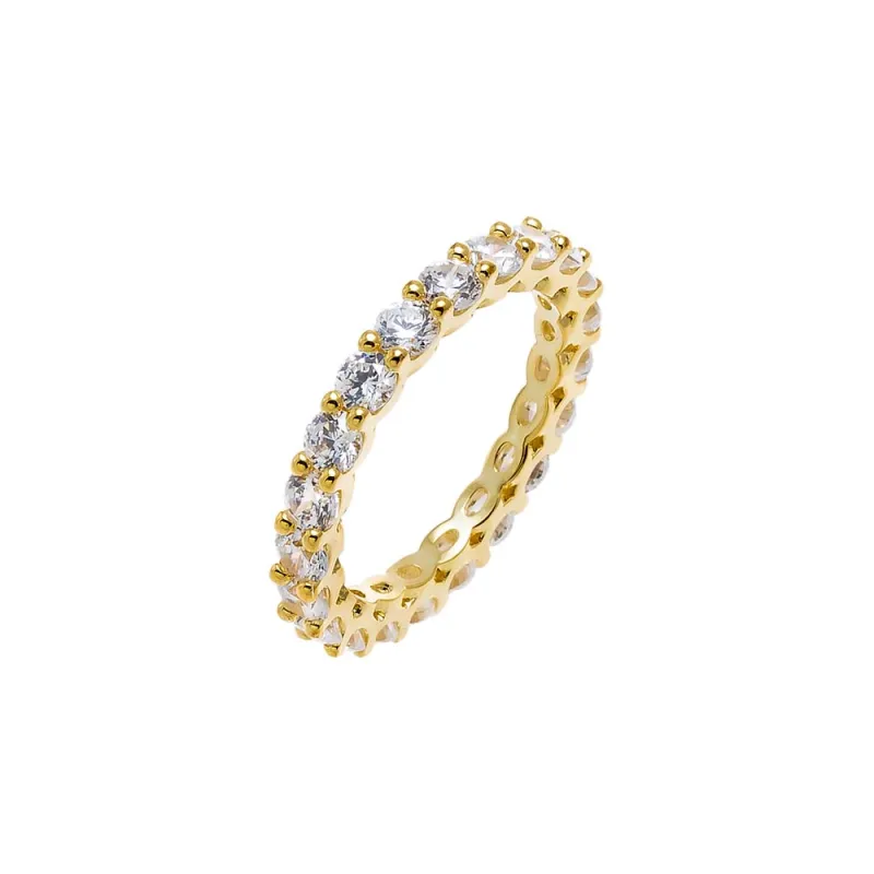 Moissanite Dainty Eternity Band made by Adina Eden's