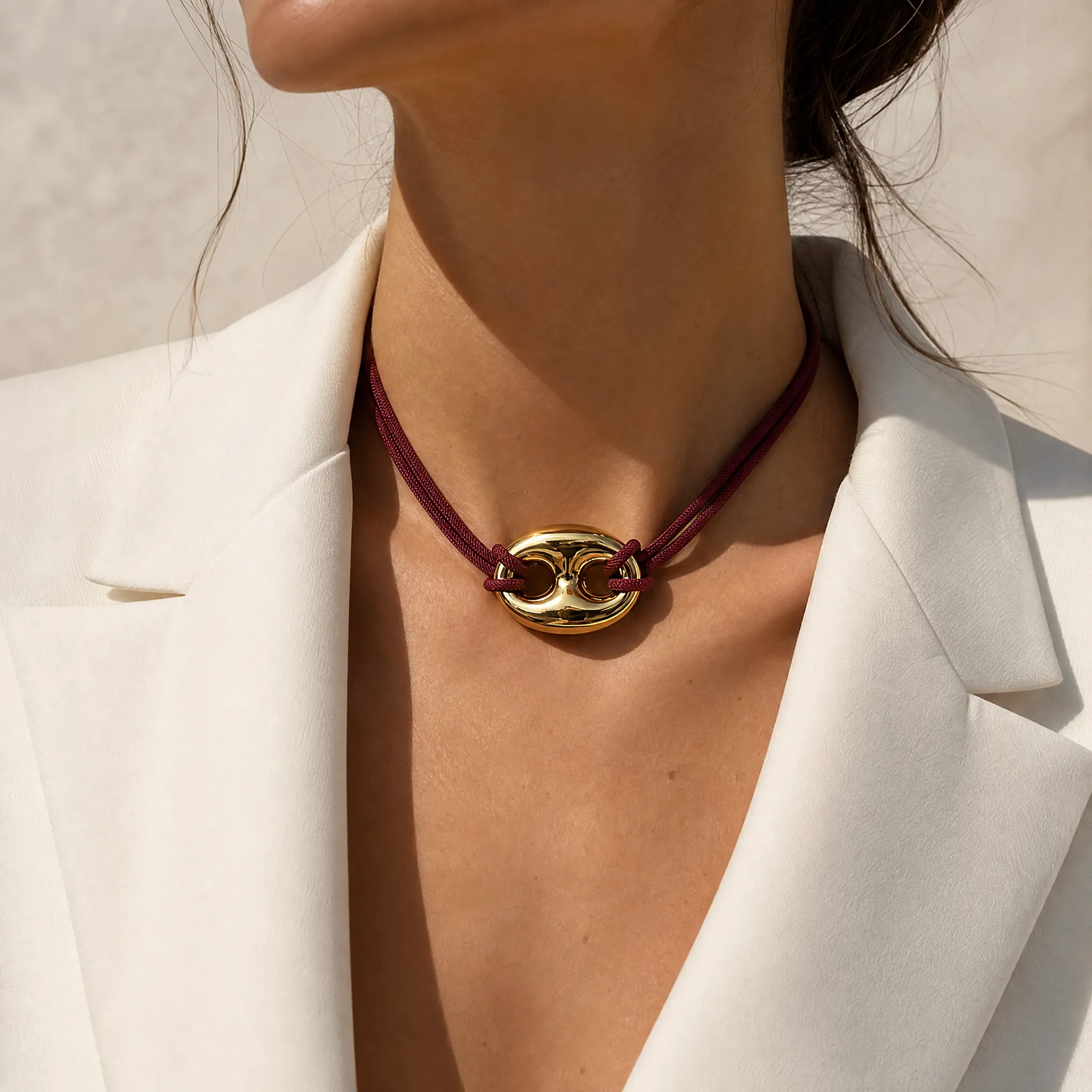 Chunky Mariner Accent Rope Choker sold by Adina Eden's product image thumbnail 2